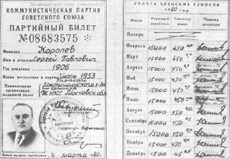 Зарплаты и партийные билеты известных людей в СССР