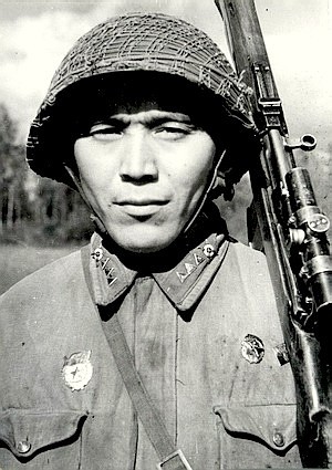 Прославленный снайпер Тулеугали Абдыбеков