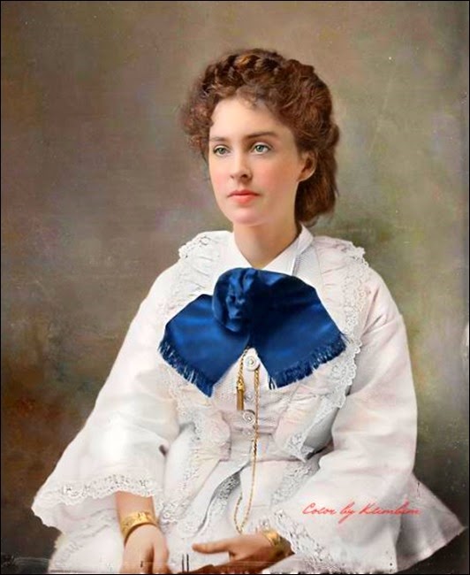 Женщины XIX века в цветных фотографиях