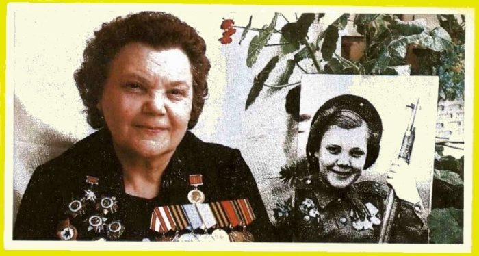 Командир женской роты снайперов Гвардии старший лейтенант Нина Лобковская